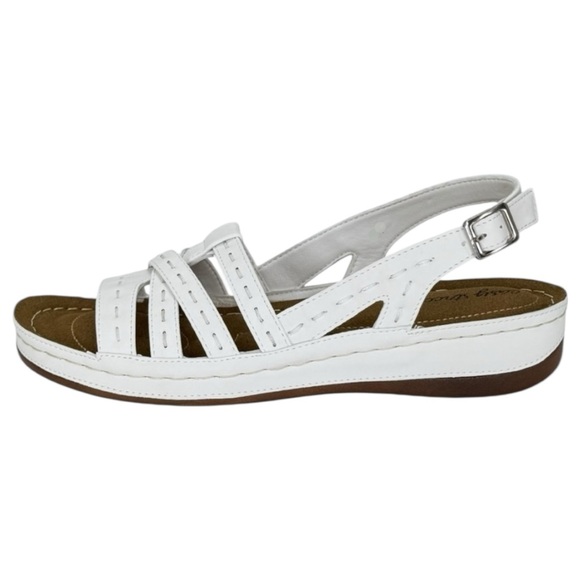 Easy Street Kehlani White Strappy Womens Sandals Size 7.5W - Picture 3 of 12